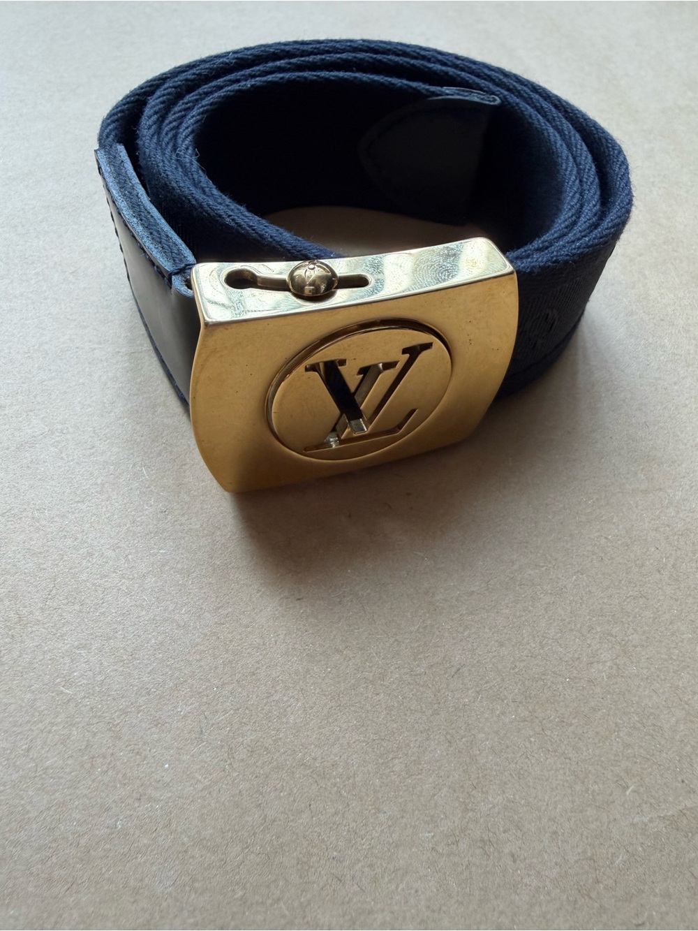 Louis Vuitton Navy Canvas Belt